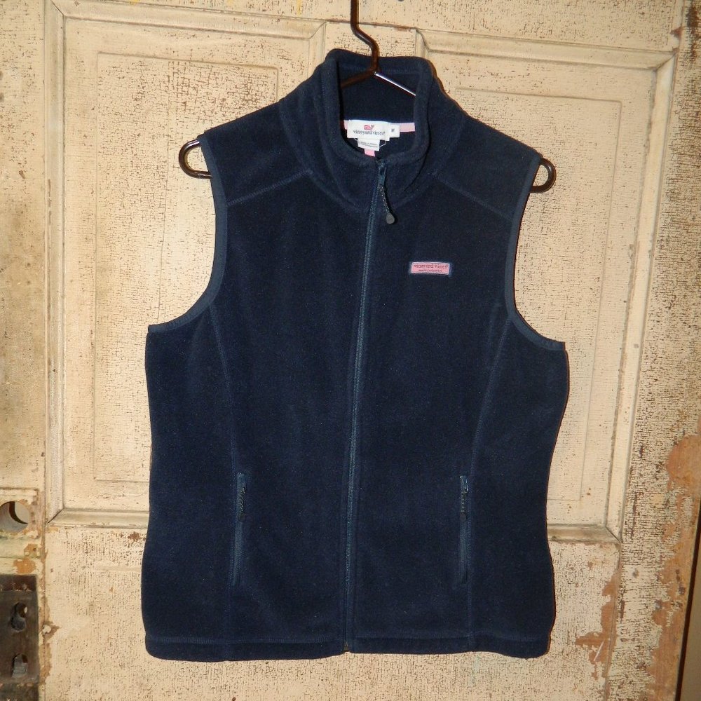 Vineyard Vines Martha's Vineyard Sleeveless Fleece Vest Womens Size M (FF-27)